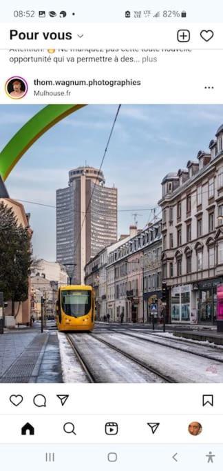 Lumineux 1 pièce avec parking fermé et arrêt de tram à 100 m Apartamento Mulhouse Exterior foto